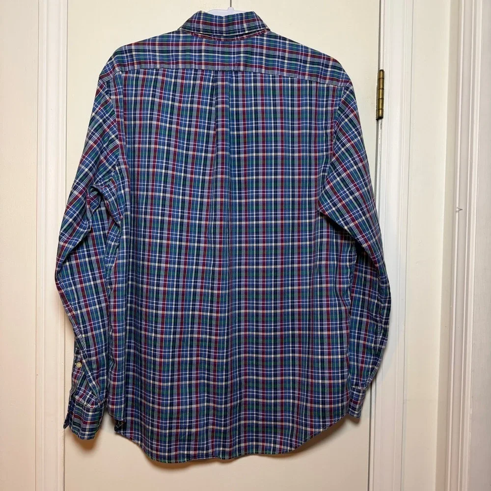 Ralph Lauren Long Sleeve Plaid Button Down Shirt Men XL Classic Fit